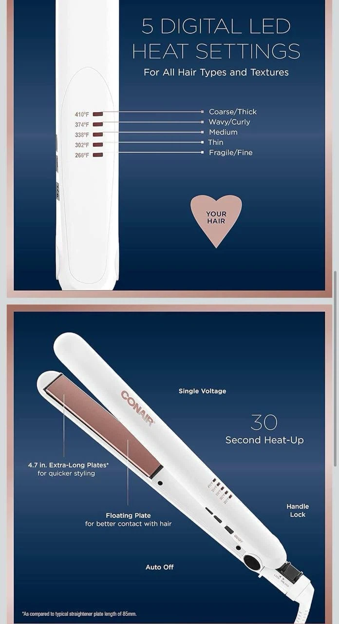 Hair Styling Tool Set — Curling Iron, Straightener & Heat Mat - photo 4