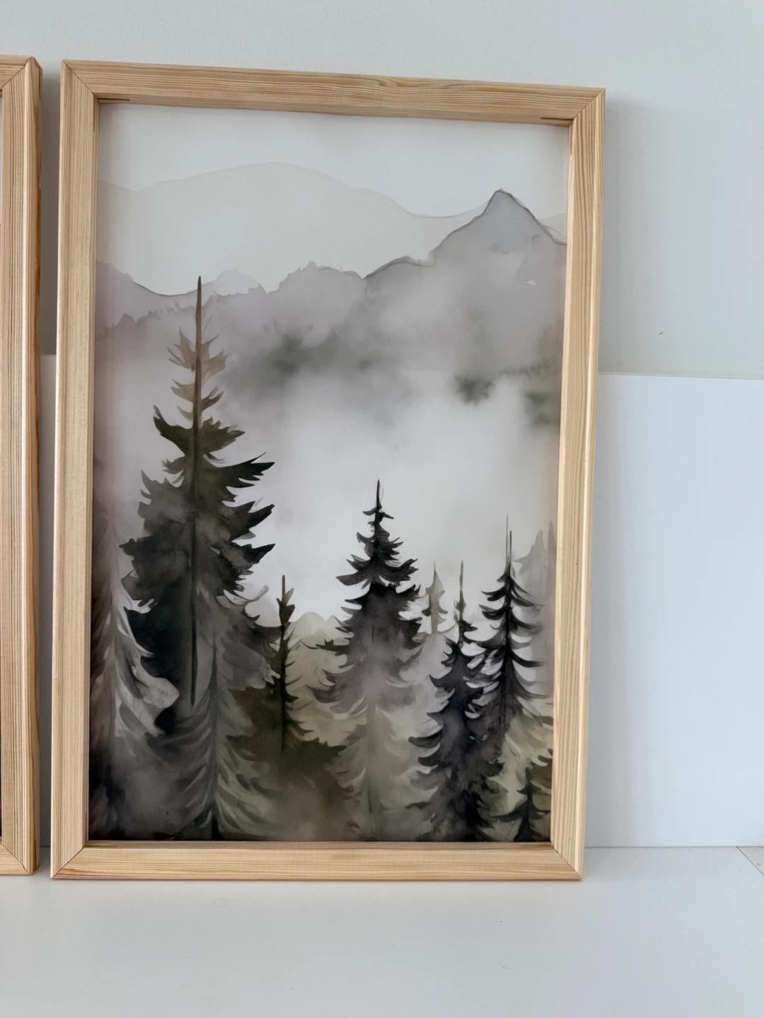 Set of 3 Framed Mountain and Forest Art Prints - photo 2