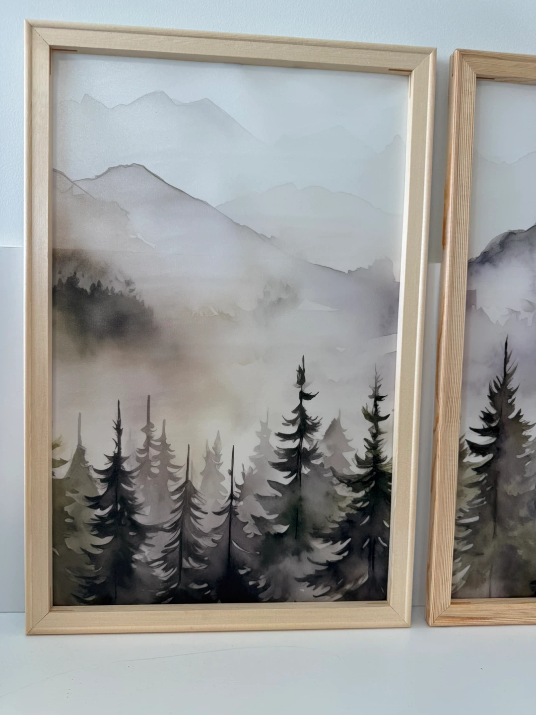 Set of 3 Framed Mountain and Forest Art Prints - photo 4