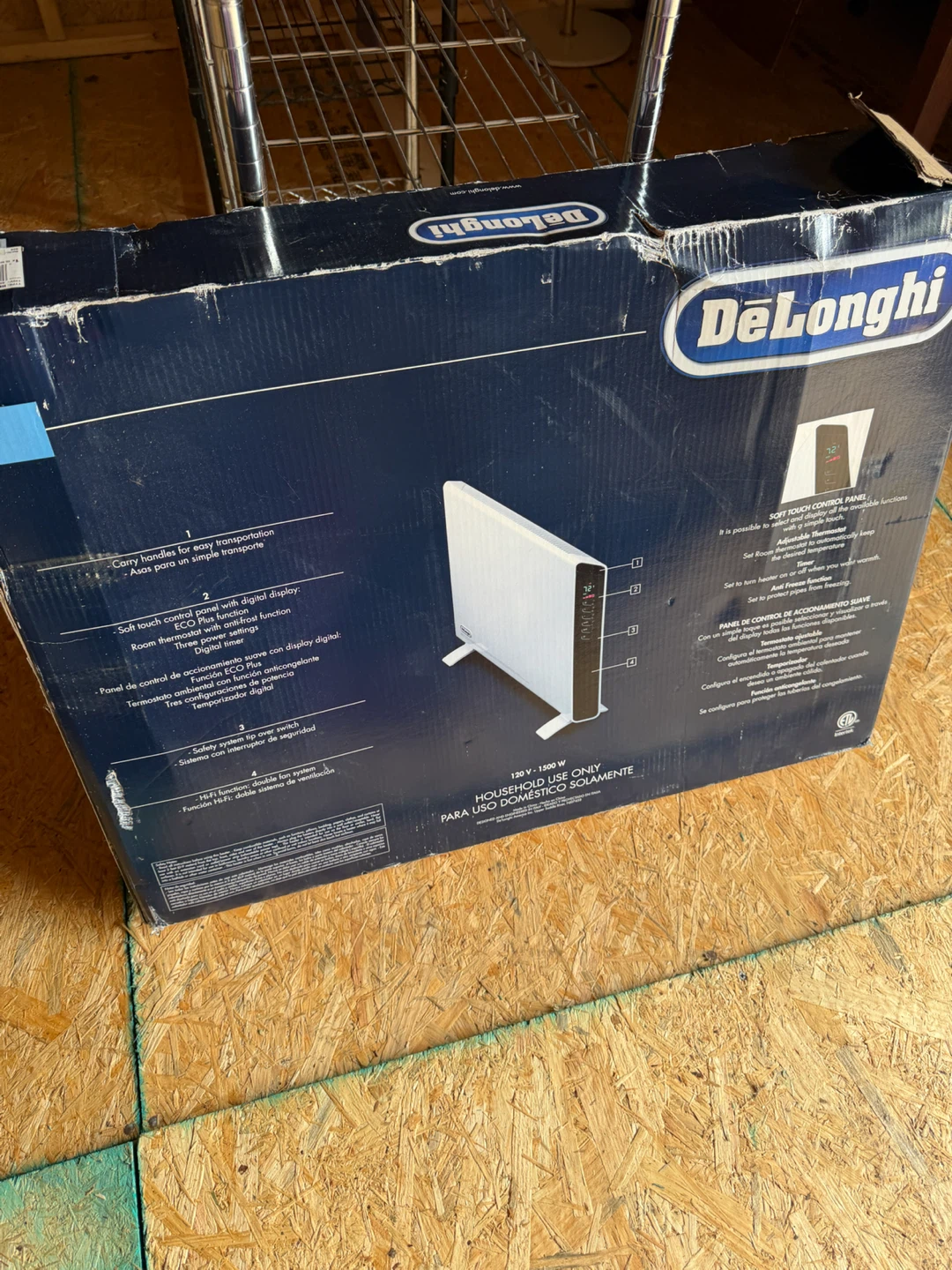 DeLonghi Slim Style Portable Electric Panel Heater