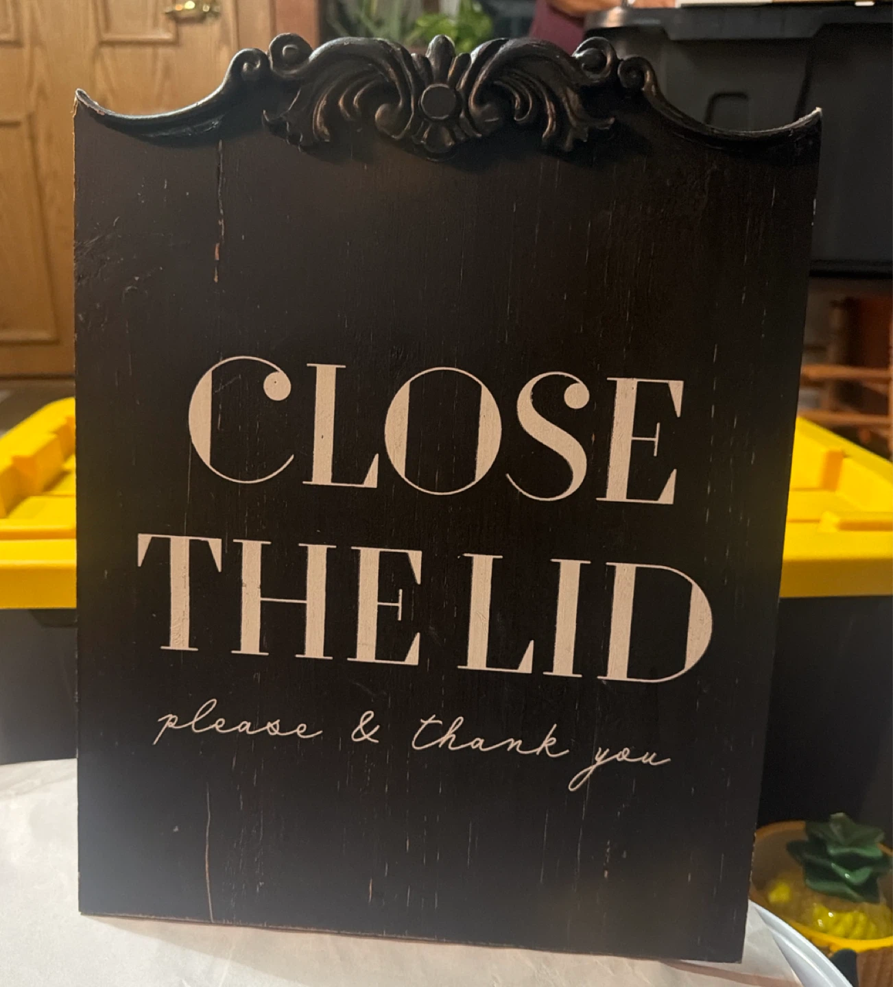 Close The Lid Please & Thank You Sign