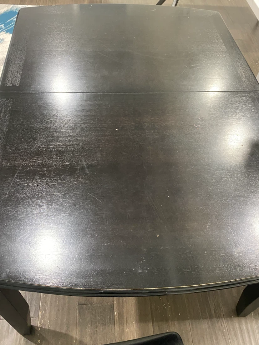Black Dining Table with Chairs - photo 3