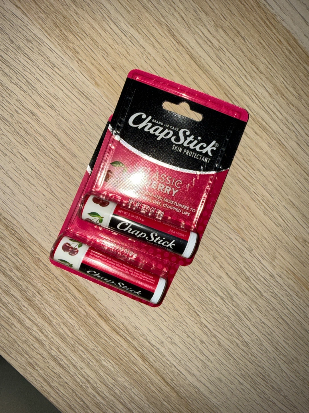 ChapStick Classic Cherry Lip Balm 2 Pack