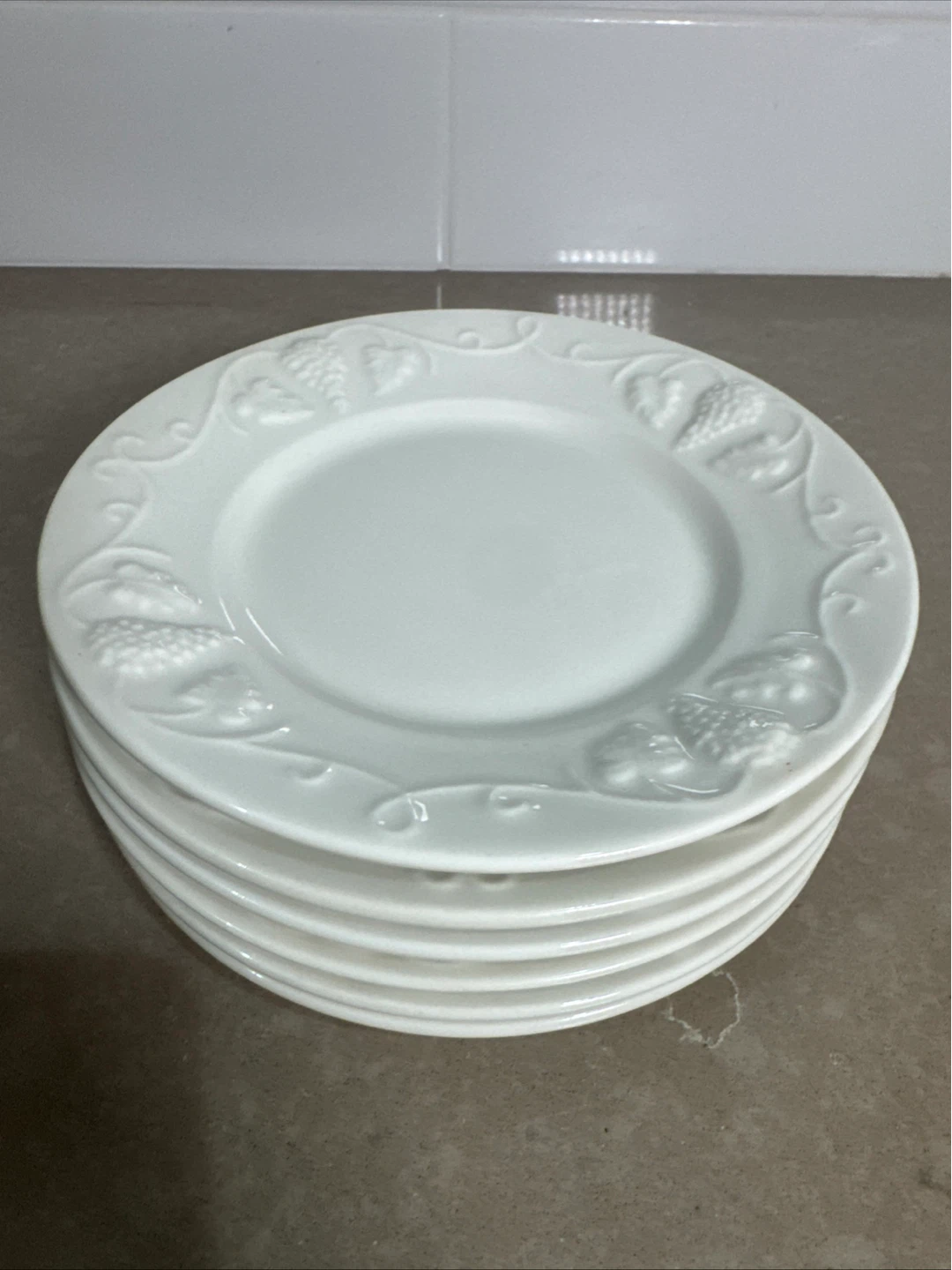 Red-Cliff Ironstone Grape Fine China Plates (Set of 6) - photo 3