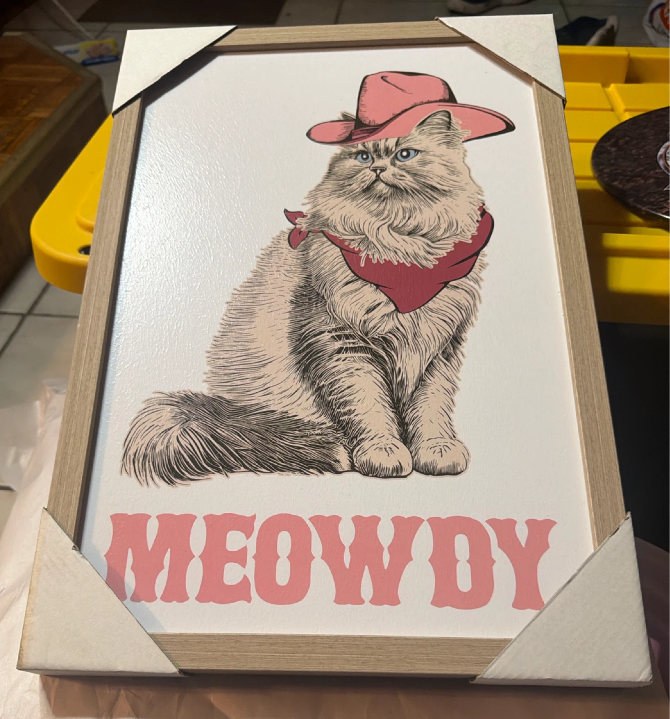 Meowdy Cat Framed Wall Art