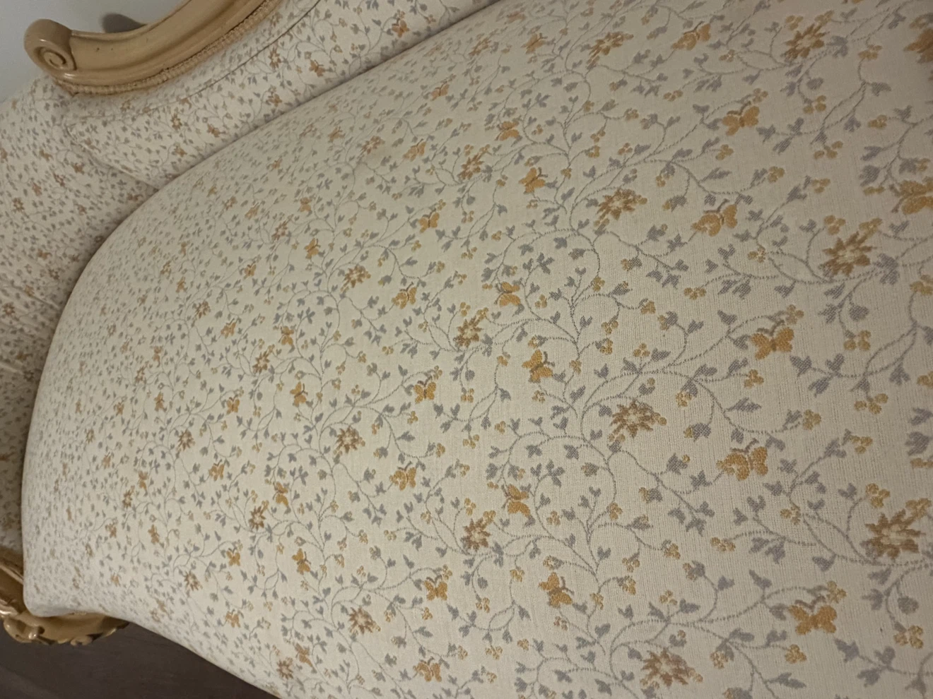 Vintage Chaise Lounge with Floral Print Fabric - photo 4