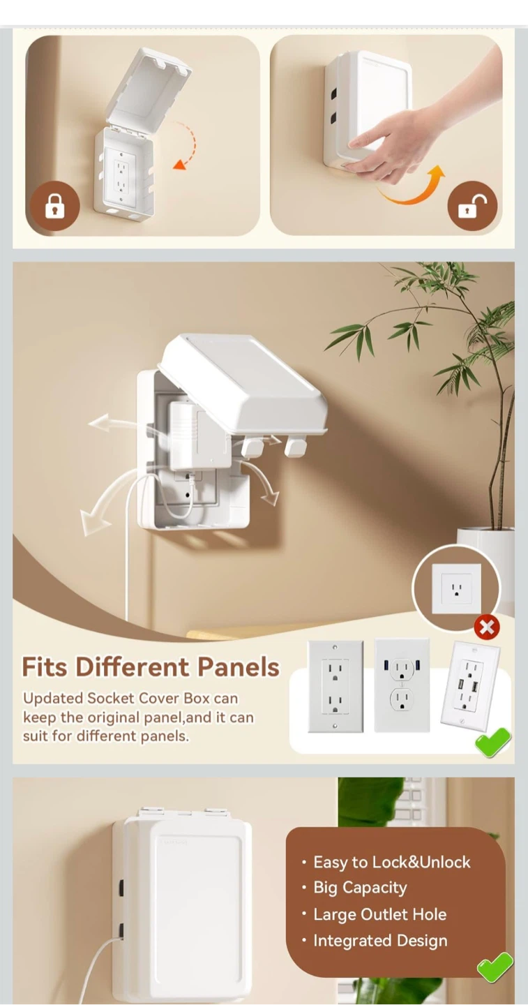 EUDEMON Baby Safety Outlet Cover Box - photo 4