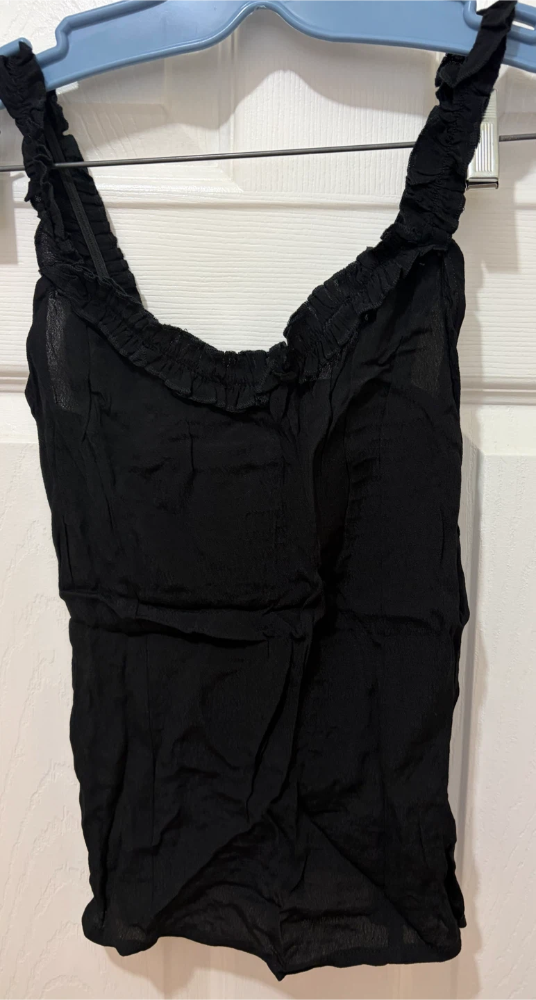 Black Smocked Tank Top XS - photo 2