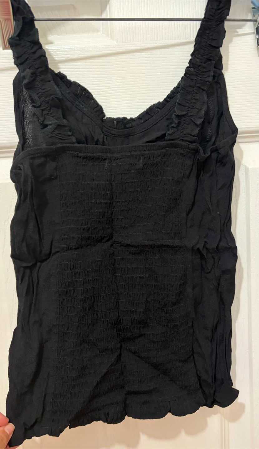 Black Smocked Tank Top XS - photo 3
