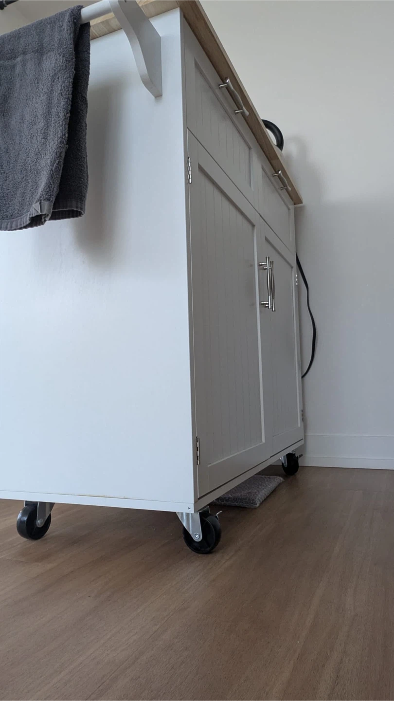 White Rolling Kitchen Island / Cart - photo 4