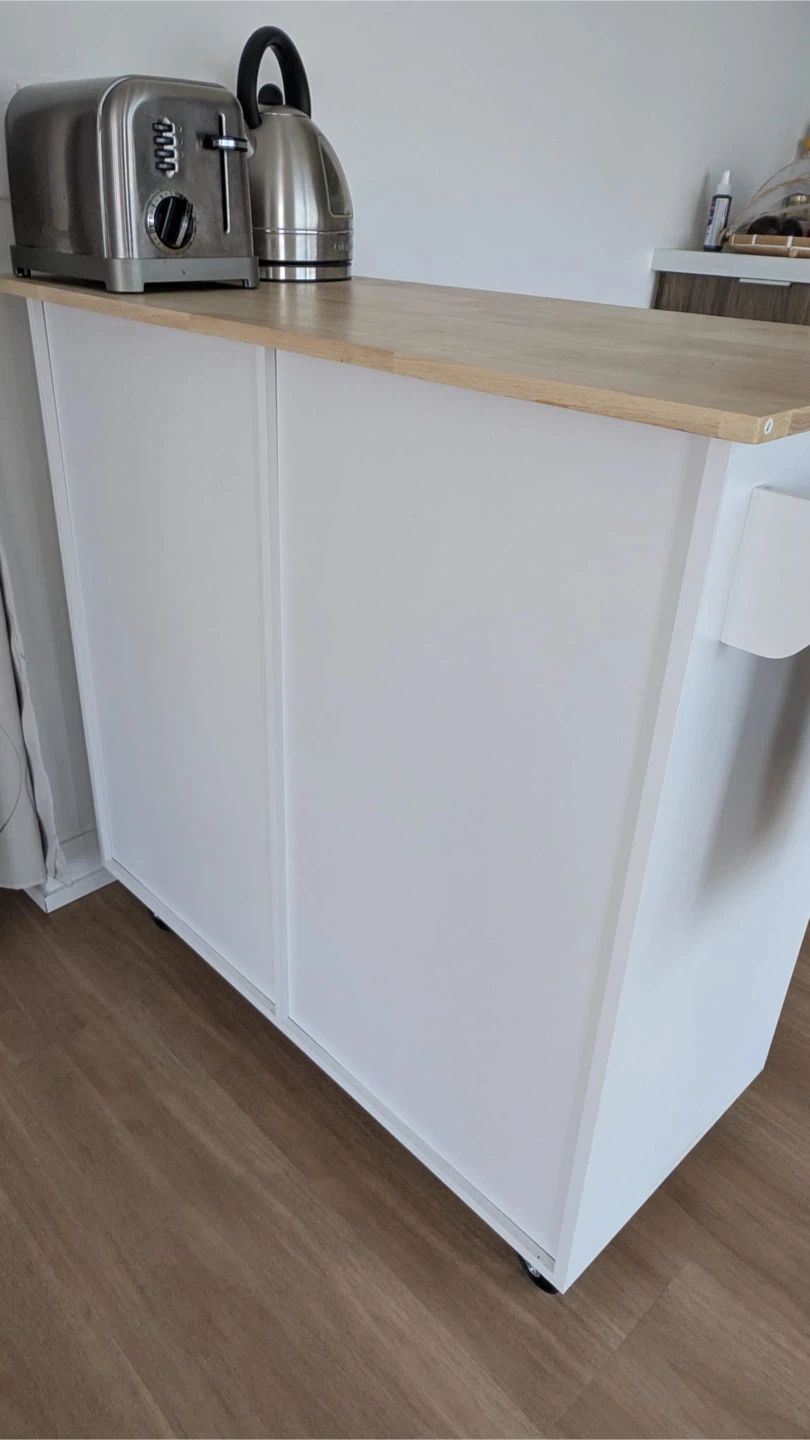 White Rolling Kitchen Island / Cart - photo 5