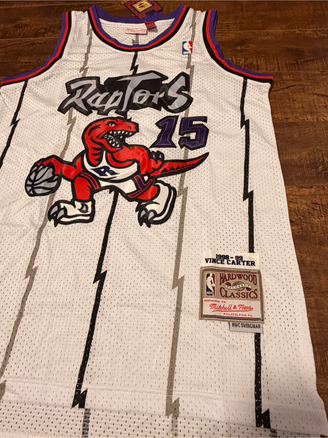 Toronto Raptors Jersey Vince Carter Vintage White Medium & Large - photo 2
