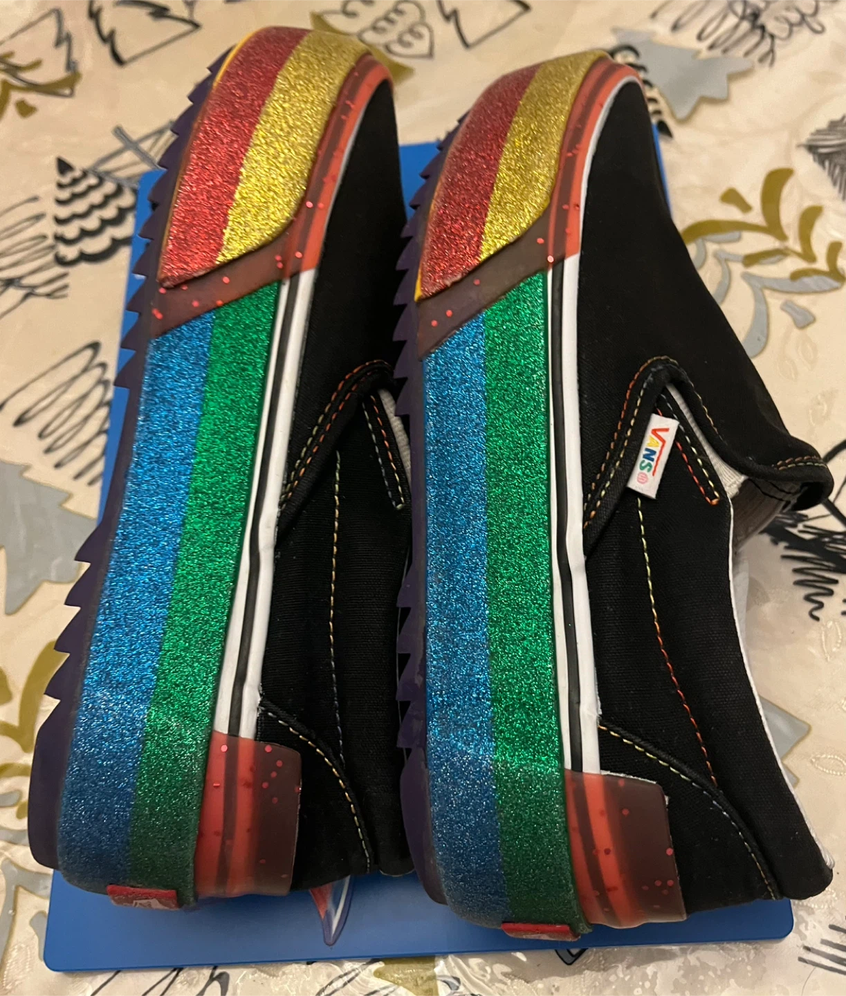 Vans Slip-On Rainbow Glitter Shoes - photo 4