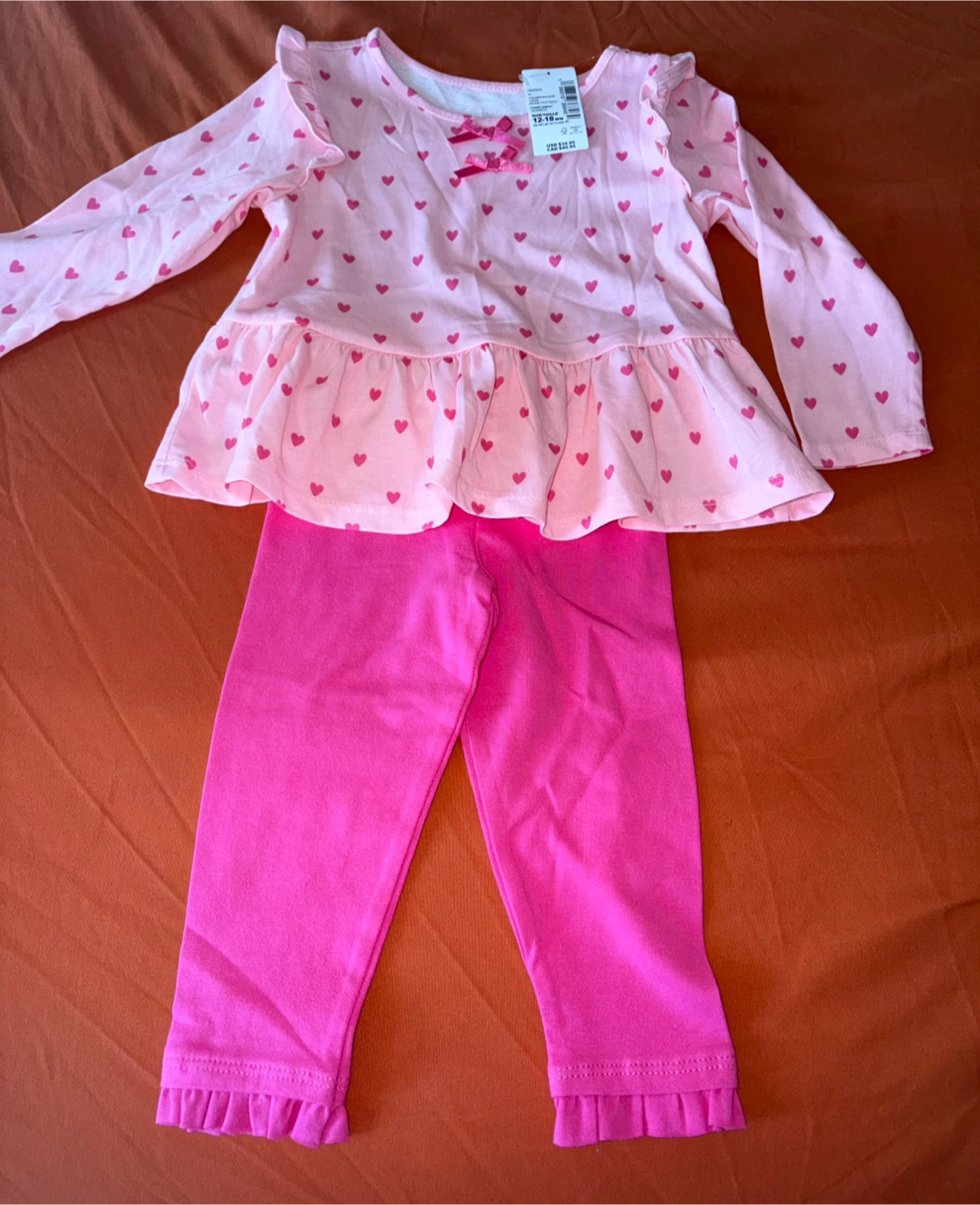 New Pink baby girls Outfit Size 12-18M