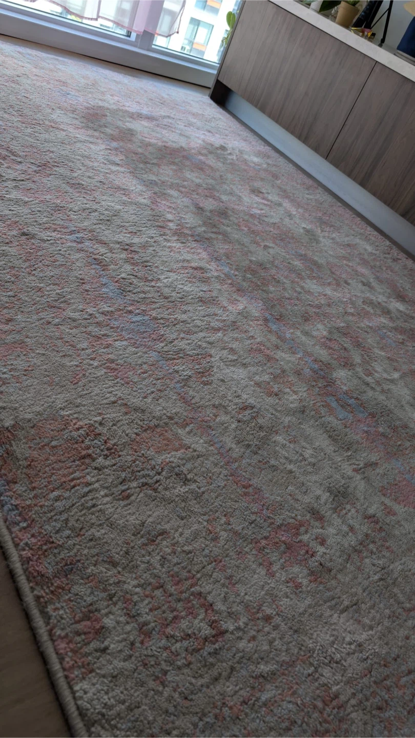 Area Rug – Muted Pink & Grey Palette