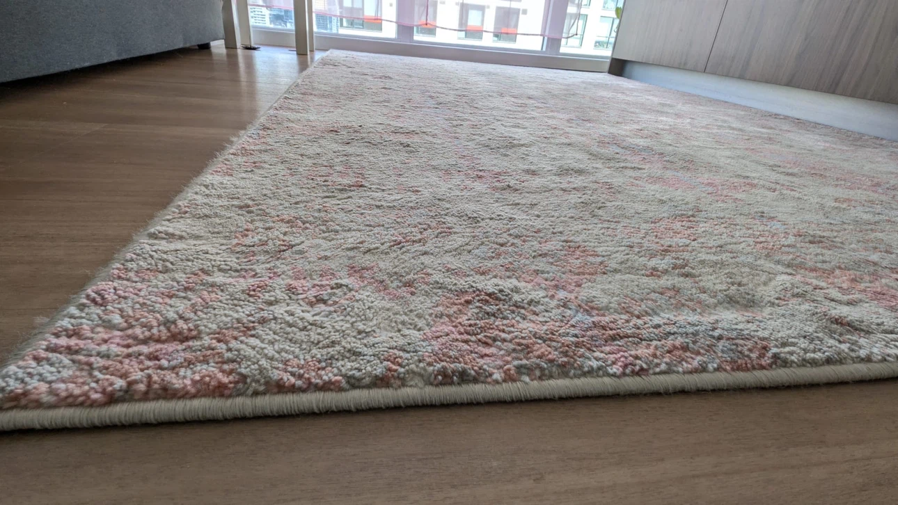 Area Rug – Muted Pink & Grey Palette - photo 2