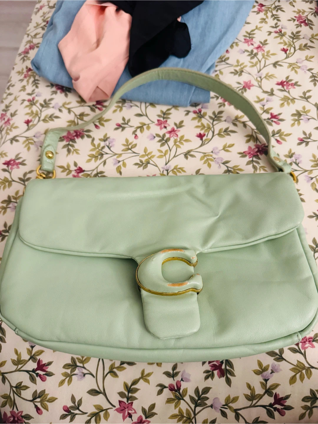 Coach Light Green Shoulder Bag