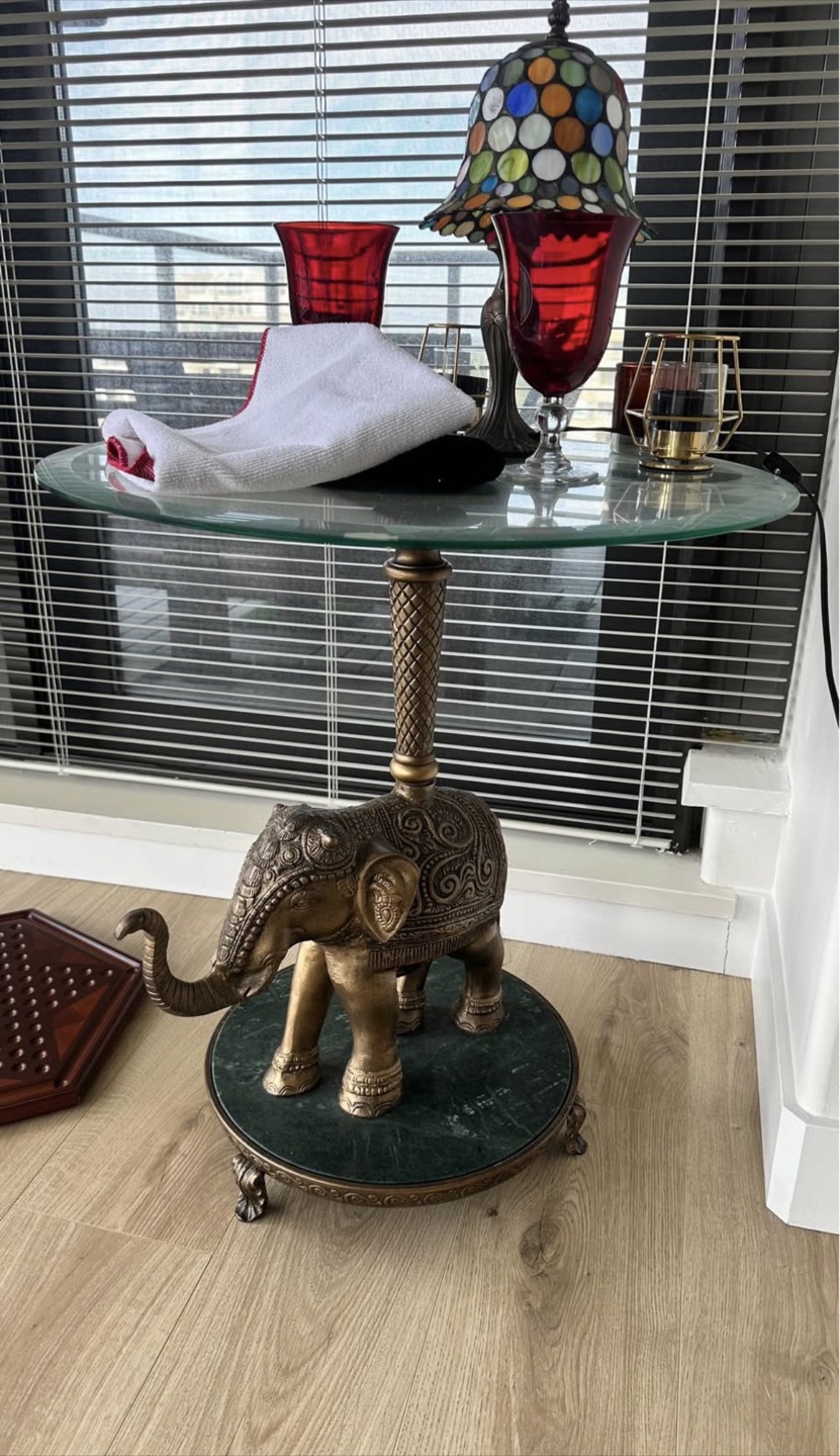 glass top table
