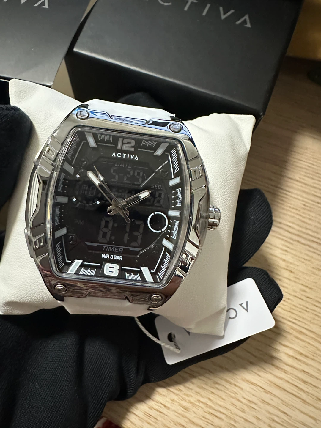 Activa x Invicta Venzis Men’s 50mm Digital Watch White