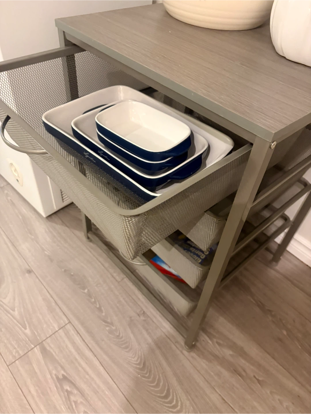 Grey Metal Mesh 4-Drawer Storage Unit - photo 3