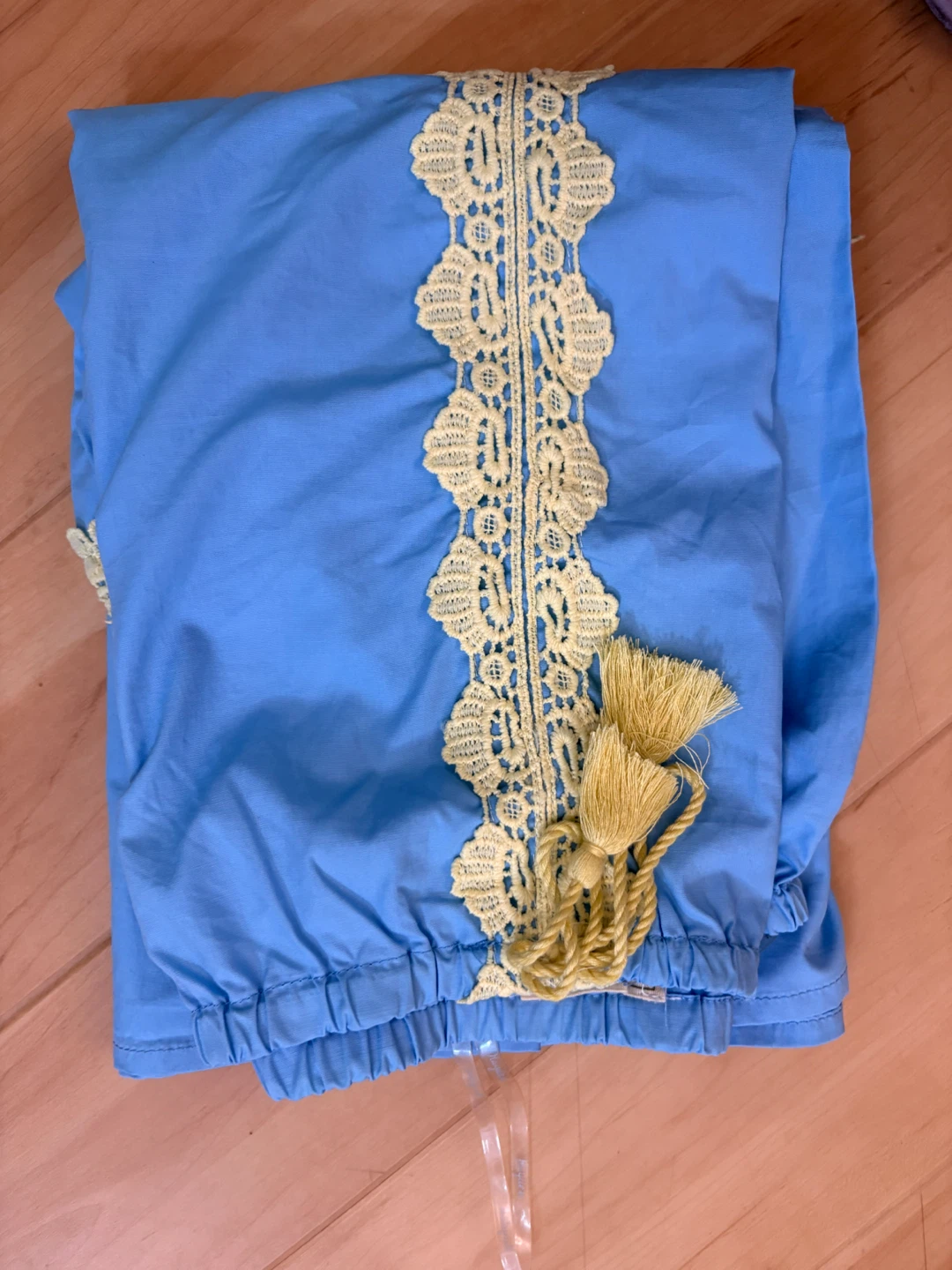 Hayden Girls Blue Dress with Yellow Lace - photo 3