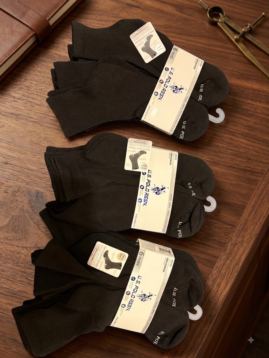U.S. Polo Assn. Men's Crew Socks (6 Pairs)