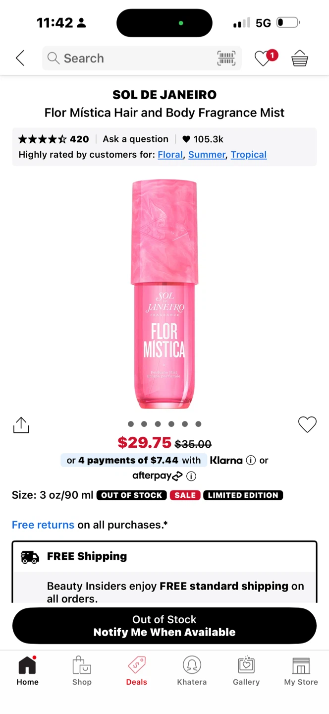 Sol de Janeiro Flor Mística Hair and Body Fragrance Mist