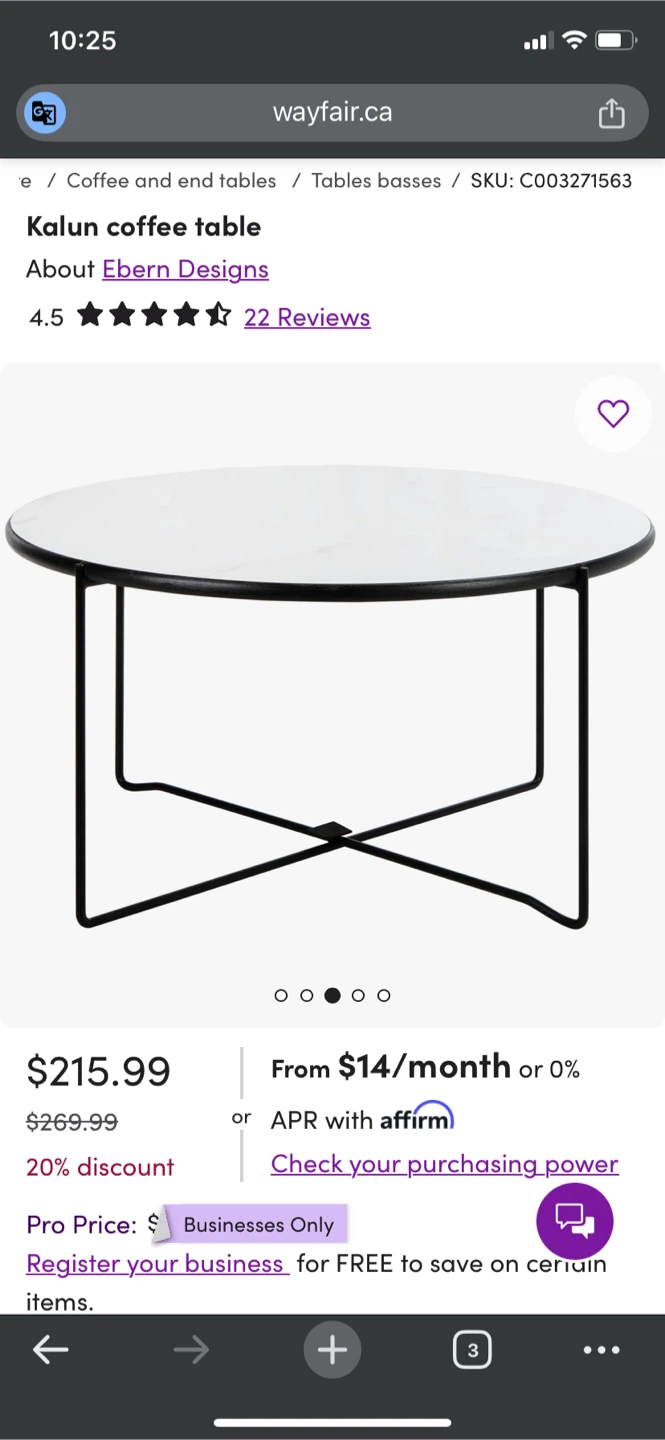 Marble and metal Coffee Table - photo 4