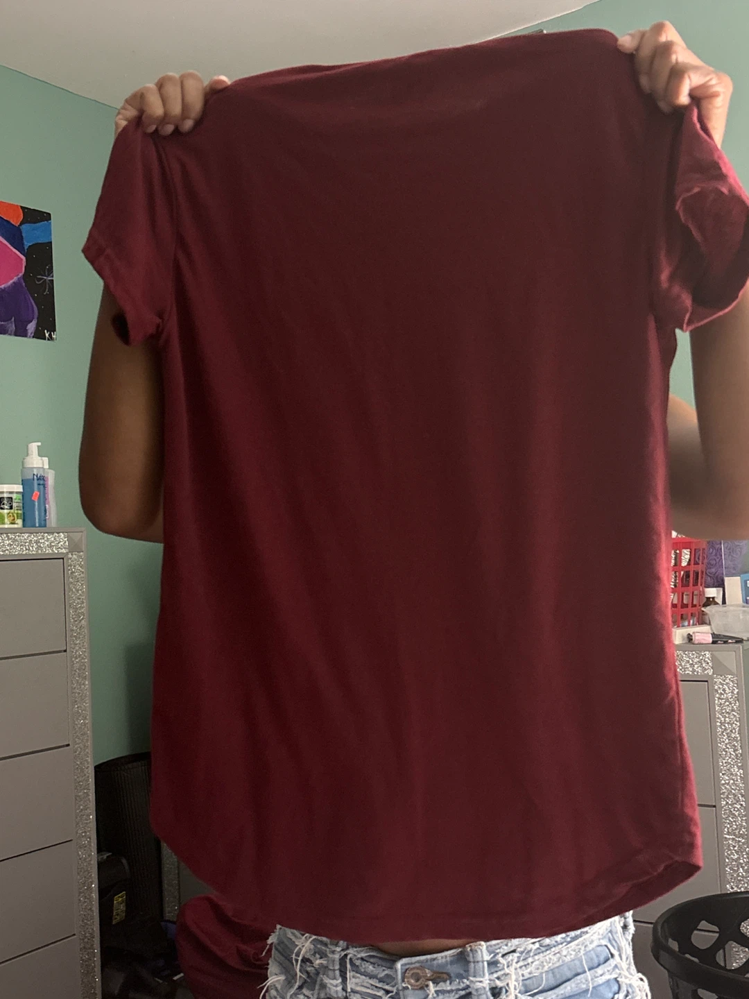 Maroon T-Shirt with "Natural" Graphic - photo 2