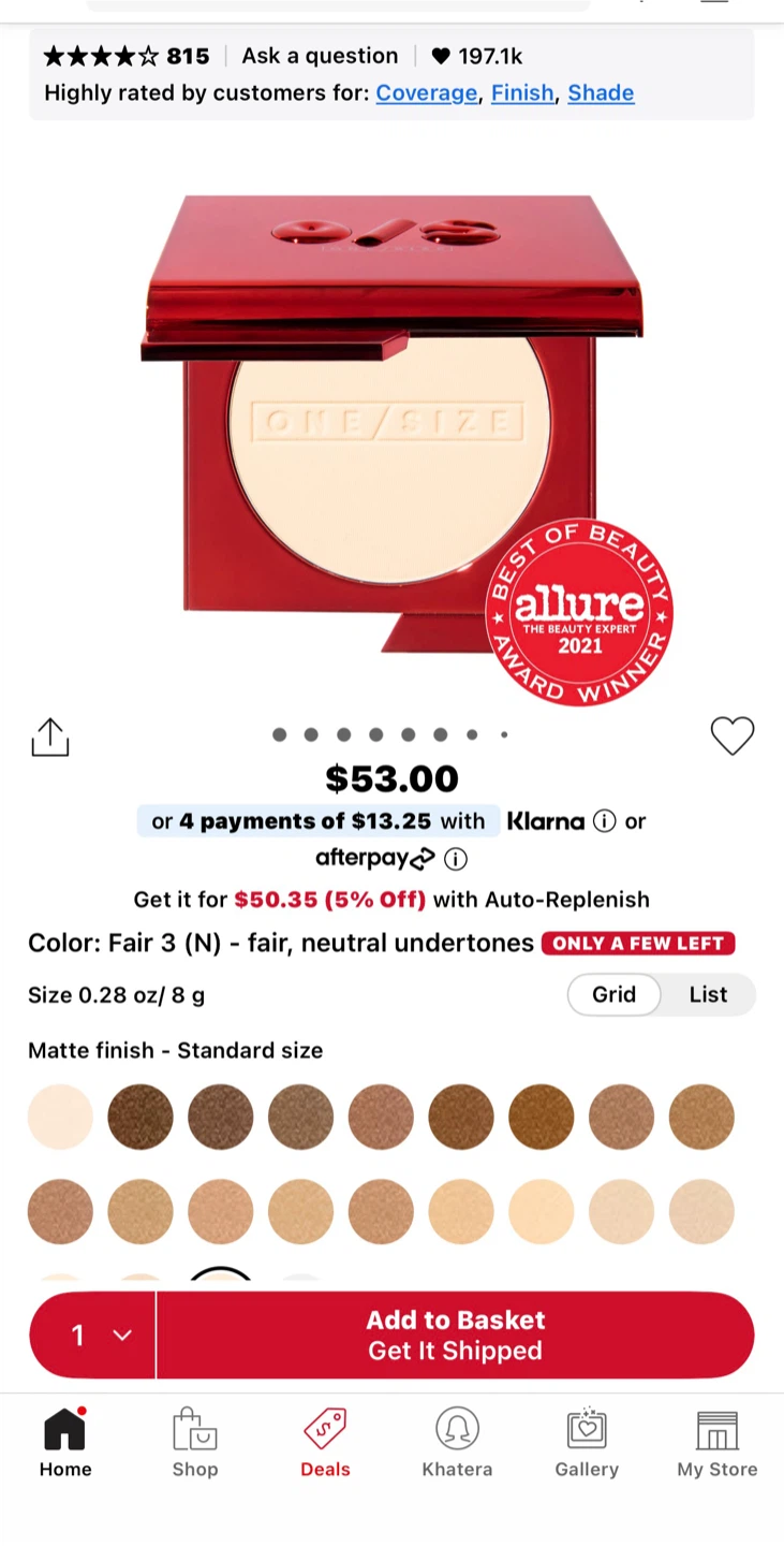 ONE/SIZE  Turn Up The Base Versatile Powder Foundation