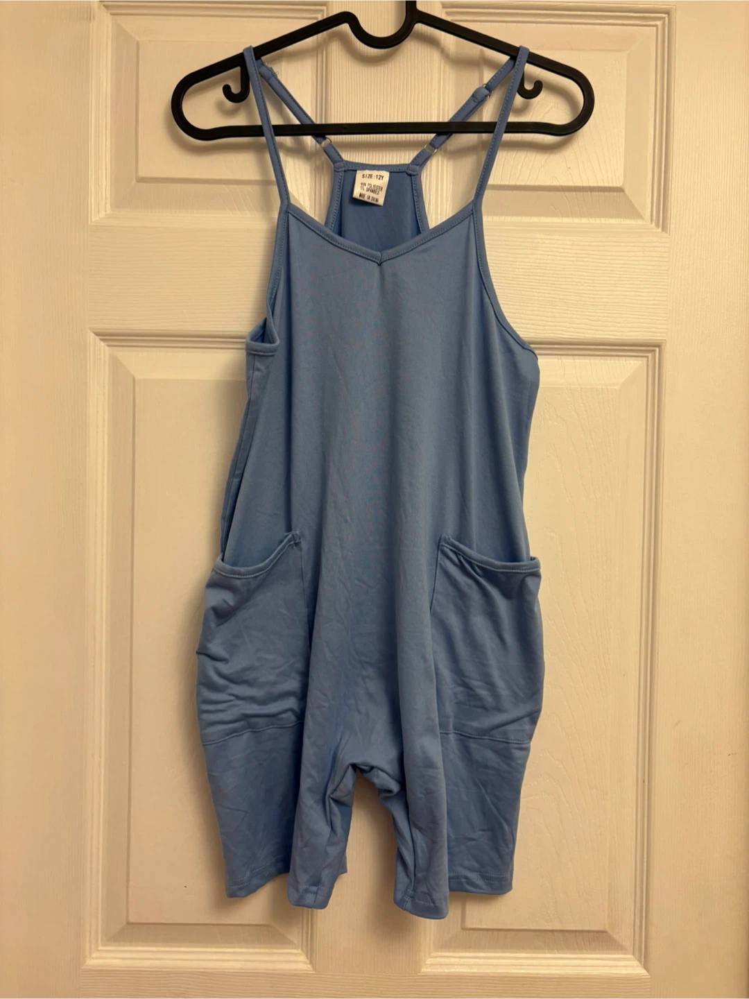Girls Blue Romper with Pockets - photo 2