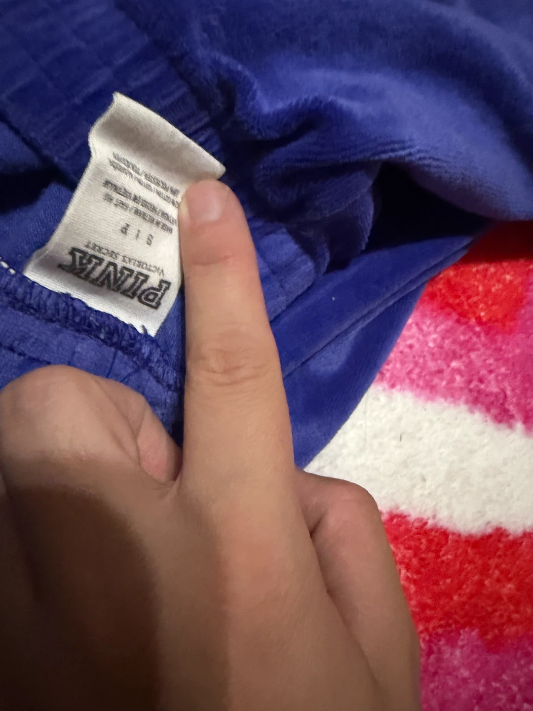 Love pink Y2K sequin velour track pants - photo 4