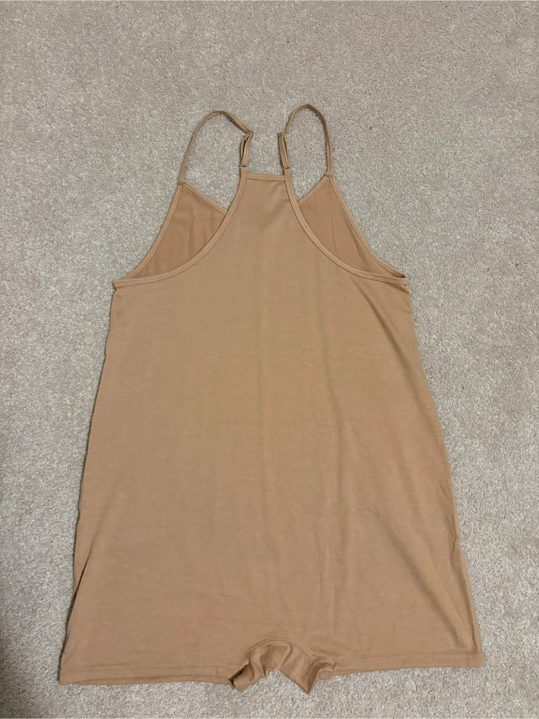 Women's Tan Spaghetti Strap Romper with Pockets - photo 5