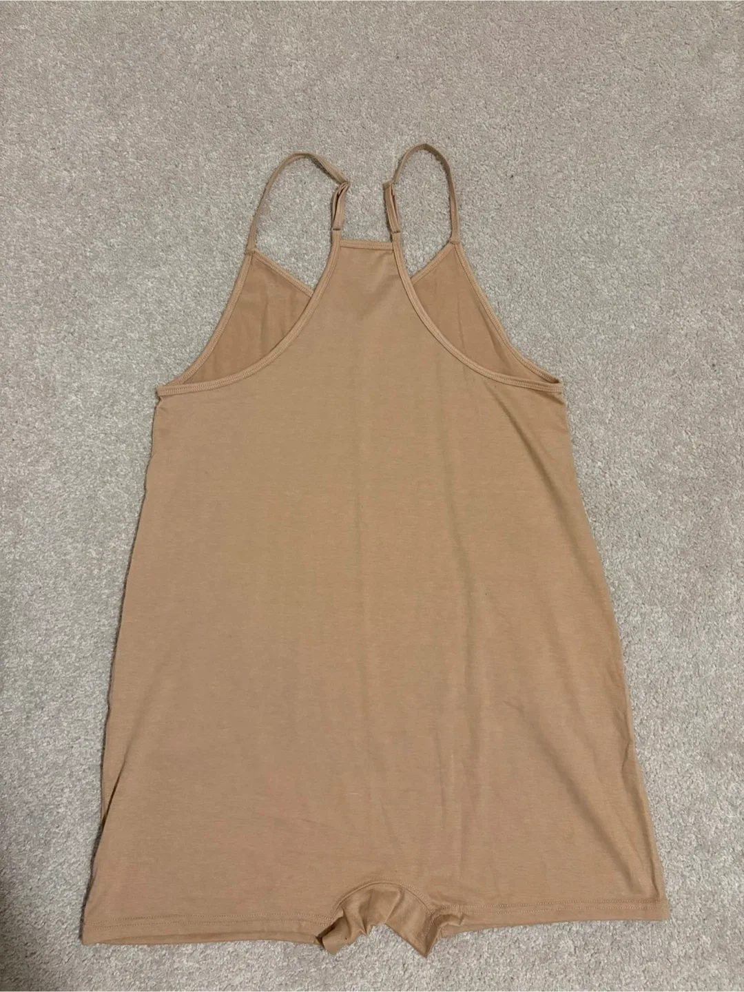 Women's Tan Spaghetti Strap Romper with Pockets - photo 5