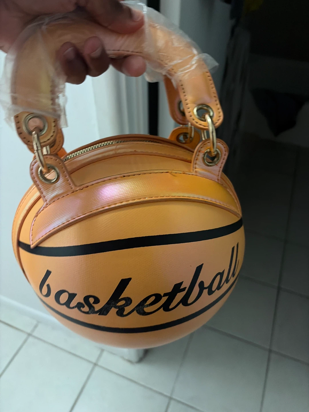 Basketball Shaped Handbag Purse