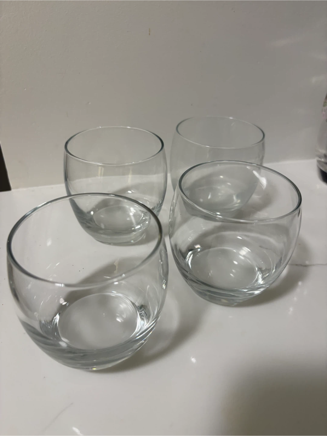 Set of 4 clear stemless glasses - photo 3