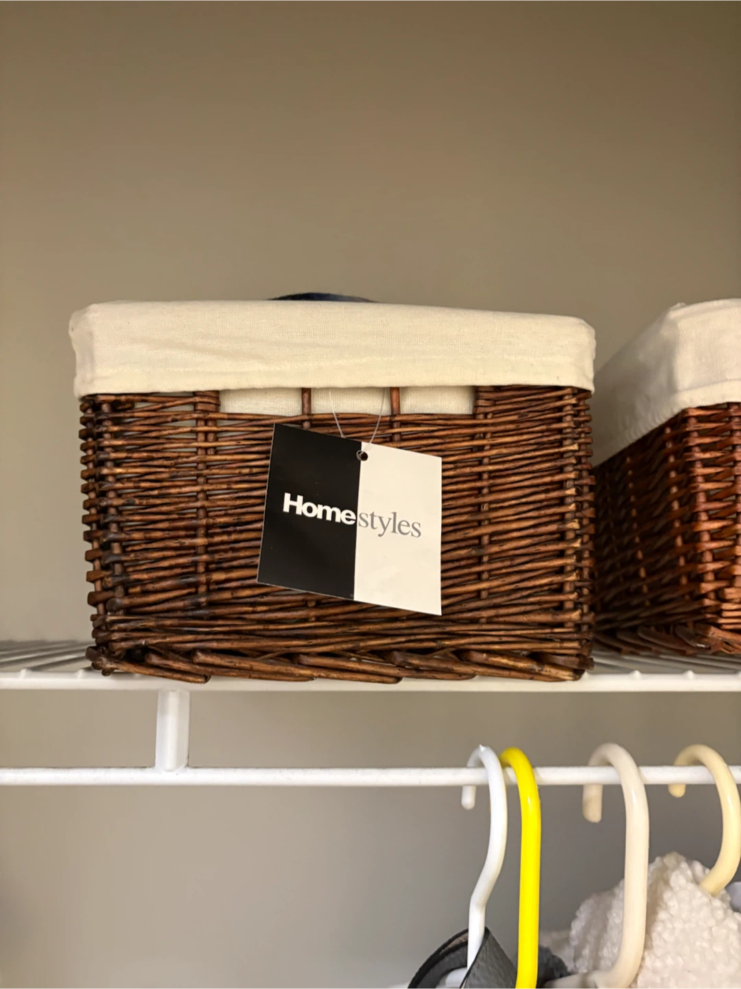 4 Homestyles Wicker Storage Baskets with Liner - photo 2