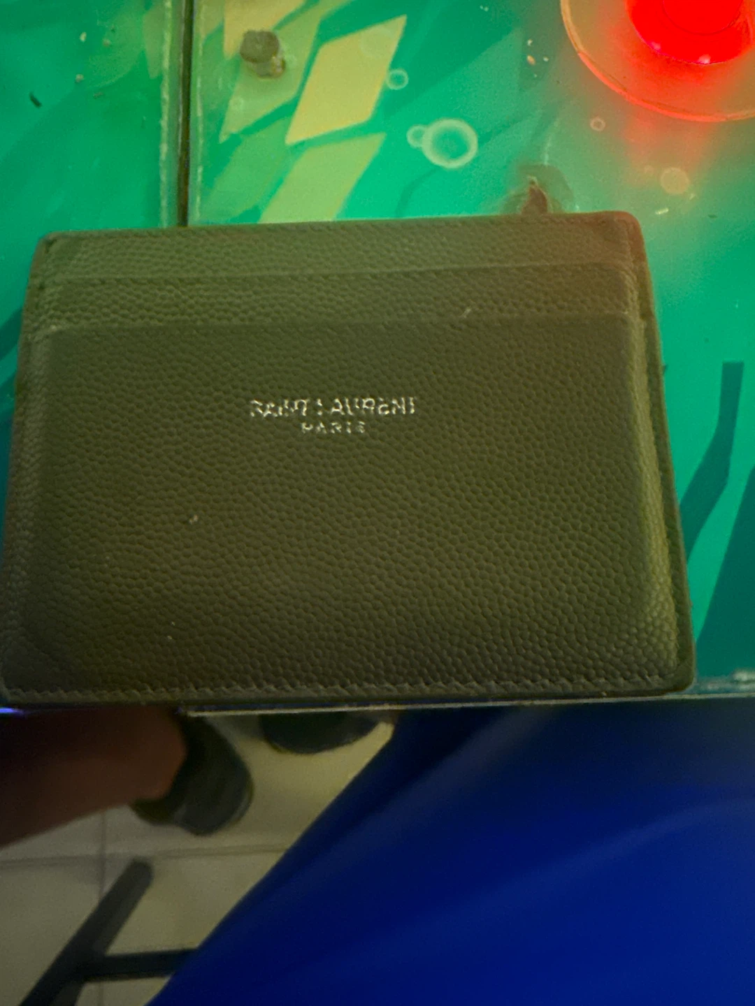 Saint Laurent Grain de Poudre Card Case