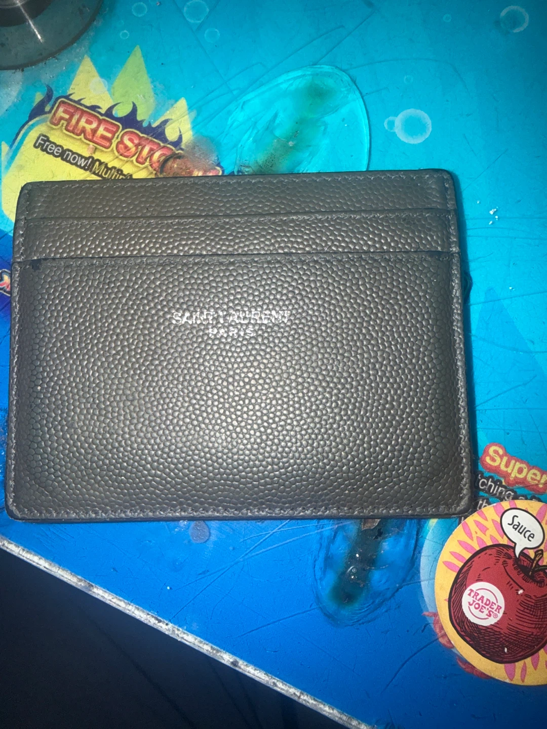 Saint Laurent Grain de Poudre Card Case - photo 2