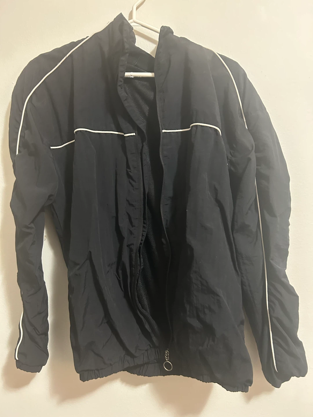 Black Track Jacket with White Piping - photo 2
