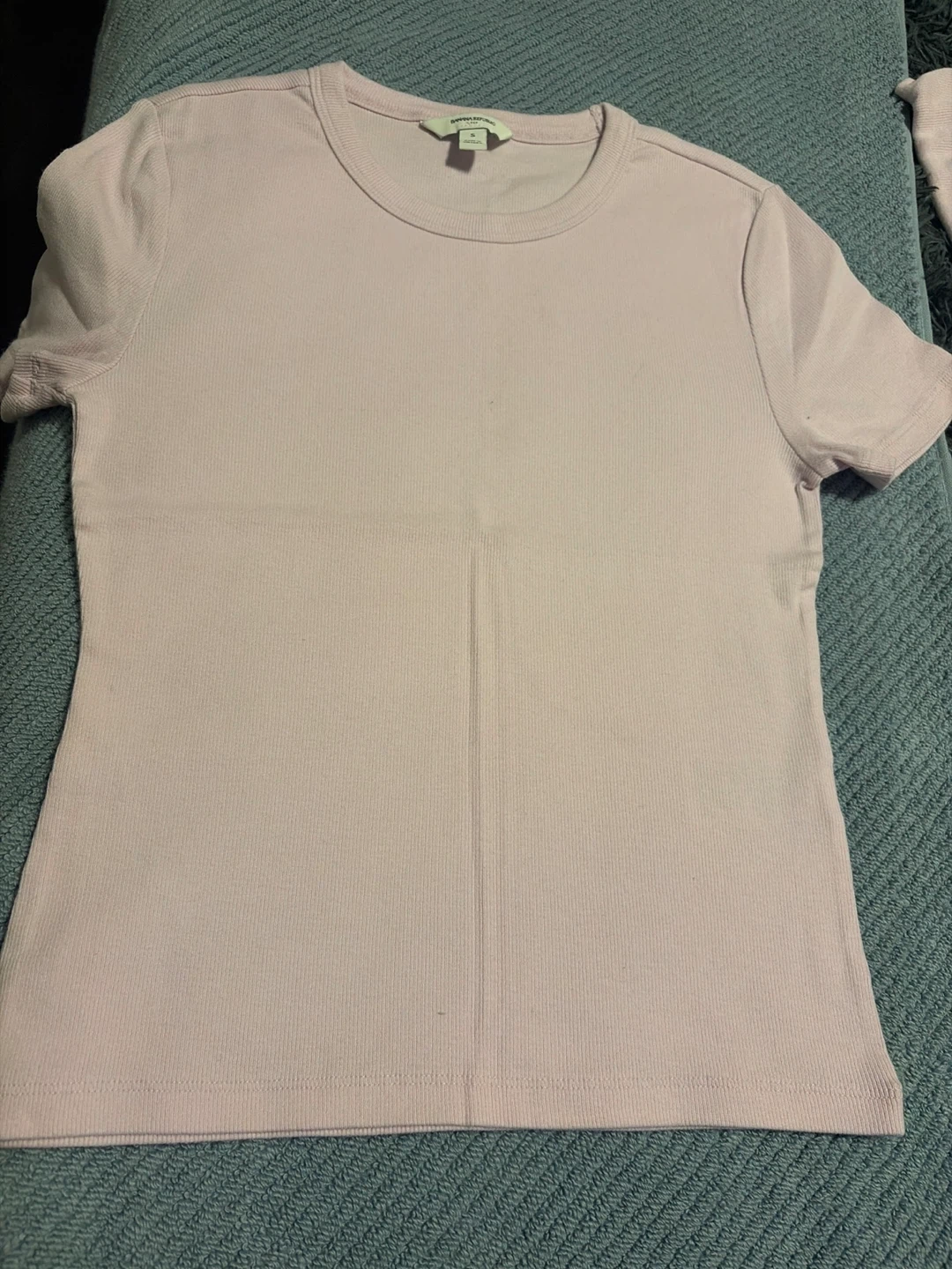 Banana Republic Pink Ribbed T-Shirt Size S