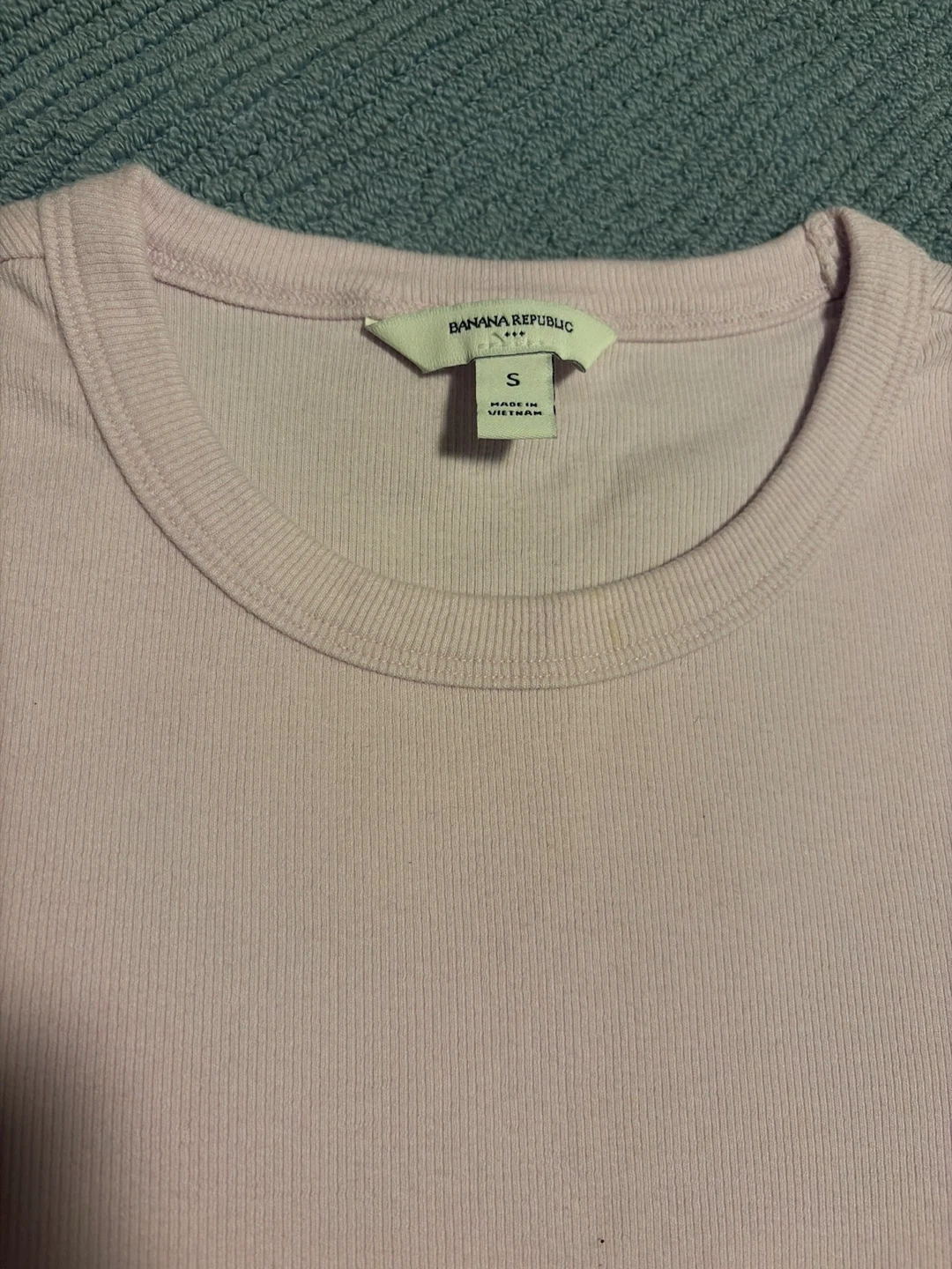 Banana Republic Pink Ribbed T-Shirt Size S - photo 2