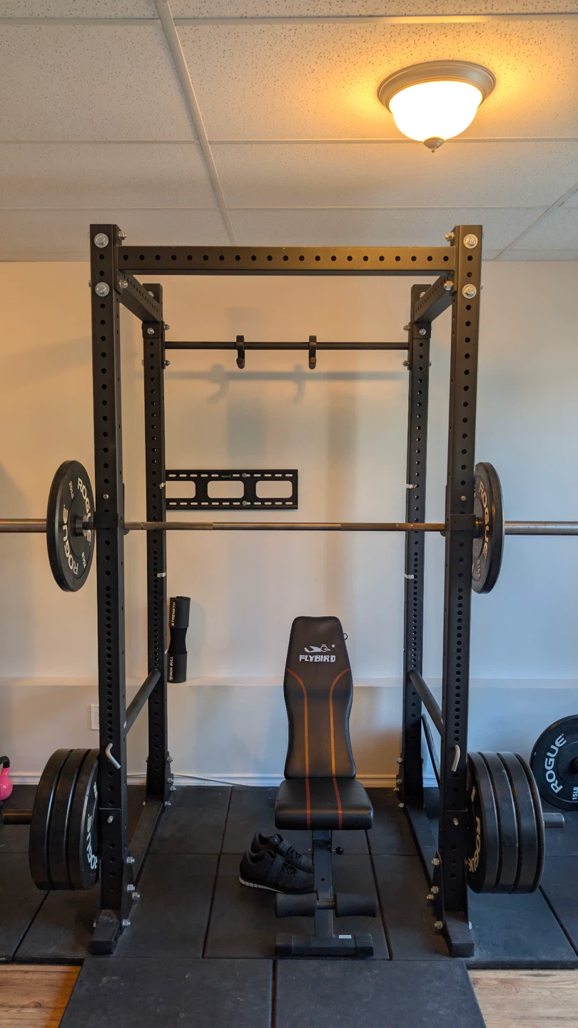 Rogue Monster Lite Flat Foot Power Rack (RML-390F) & Attachments