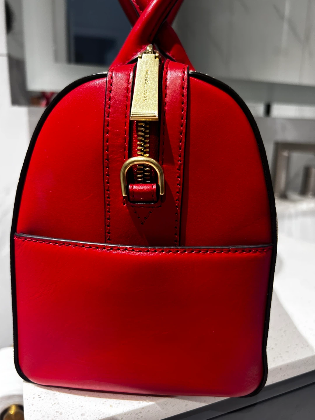 Michael Kors MK Signature Boston Bag - Red - photo 2