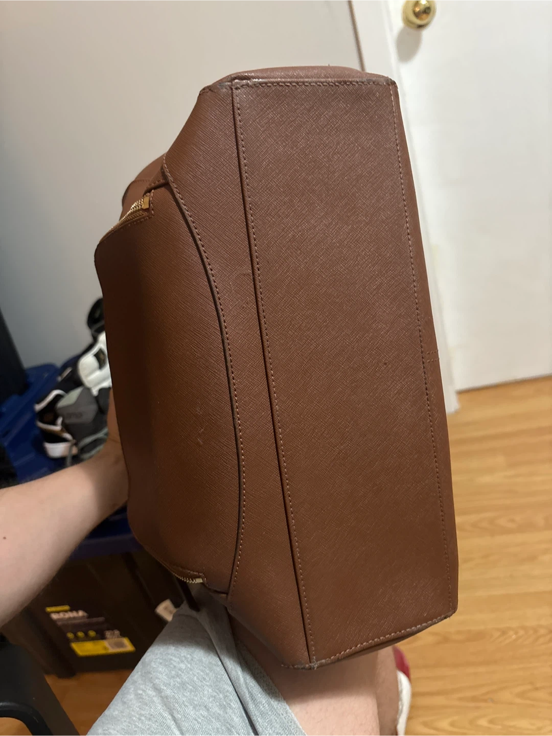 Calvin Klein Brown Faux Leather Tote Bag - photo 5