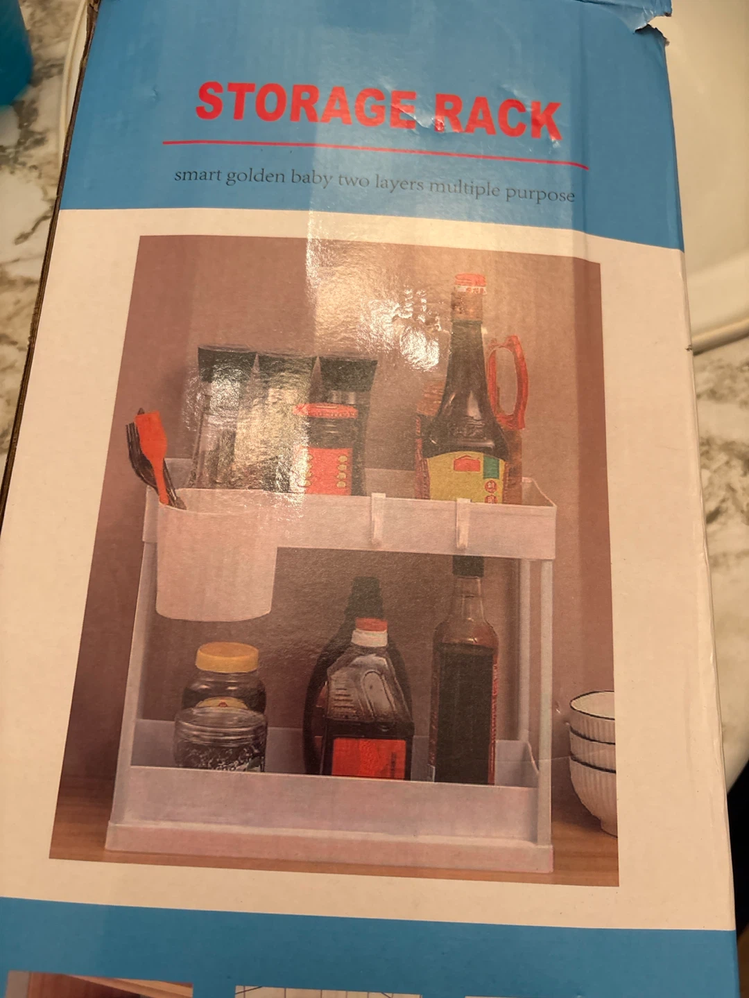 NEW white 2-Tier Pull-Out Organizer Shelf