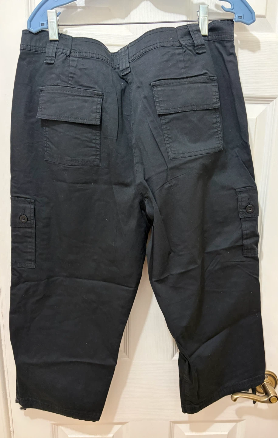 Black Cargo Capri Pants Size 1XL - photo 3