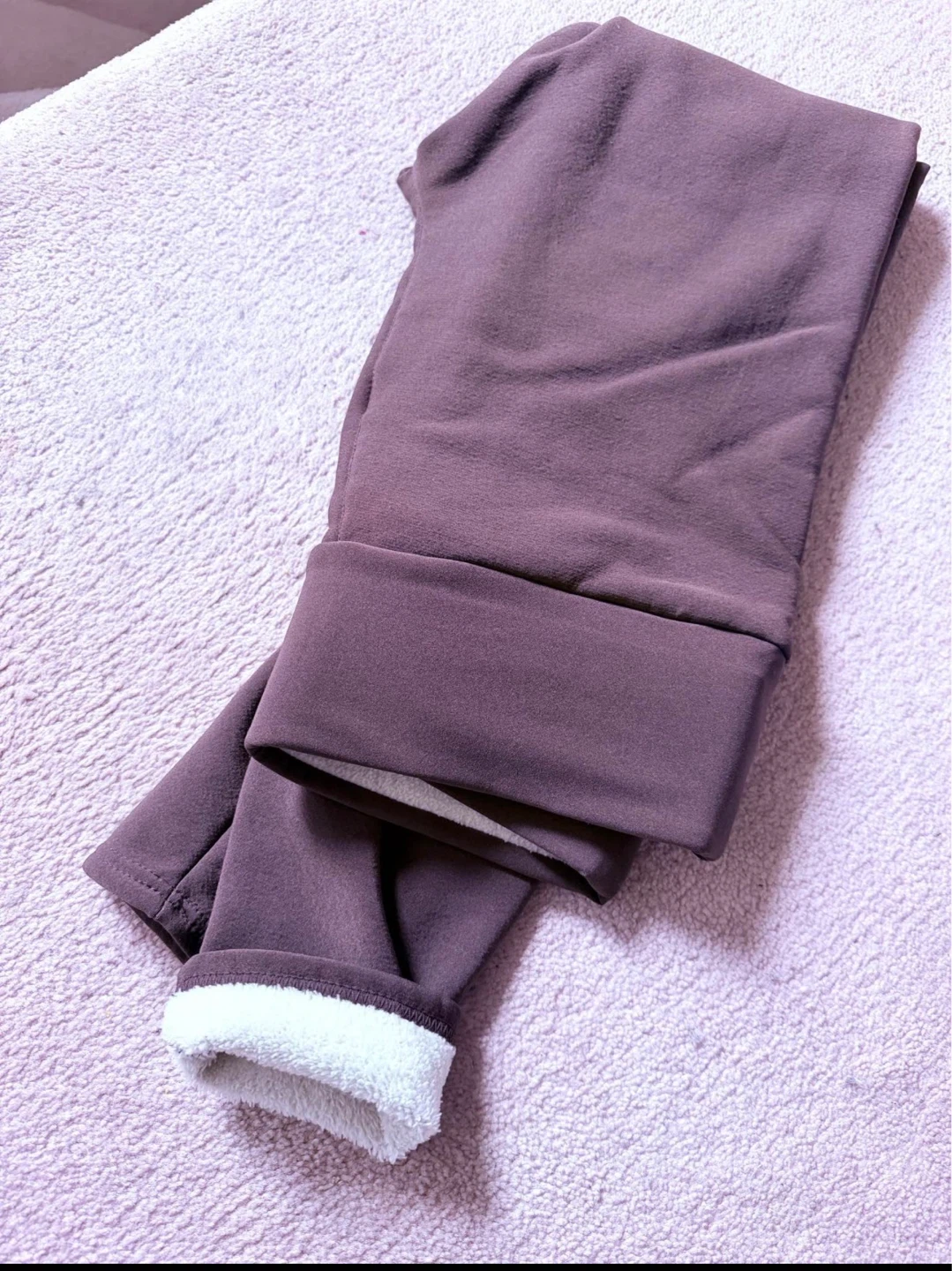 Brown Fleece-Lined Leggings L size - photo 3