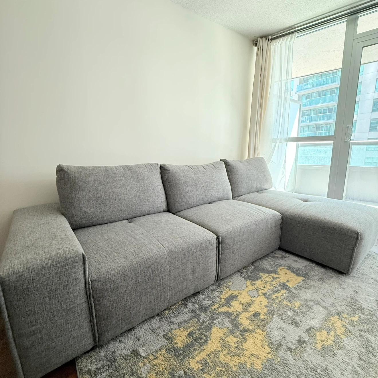 Modern Grey Sectional Couch - photo 2