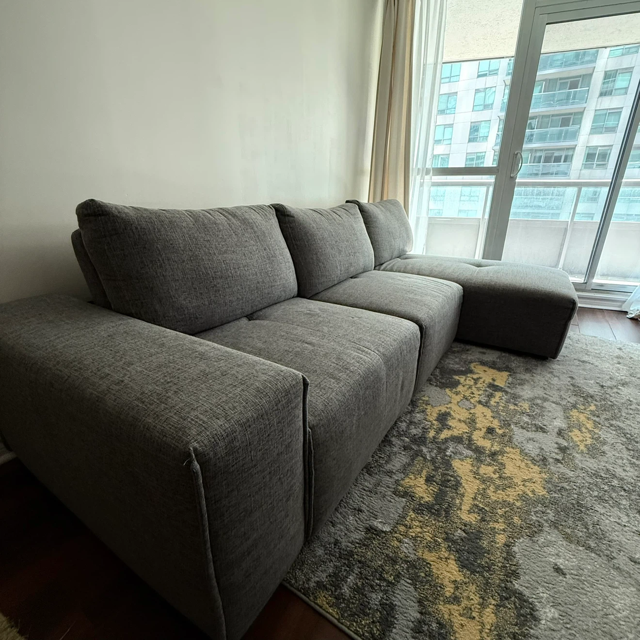 Modern Grey Sectional Couch - photo 3